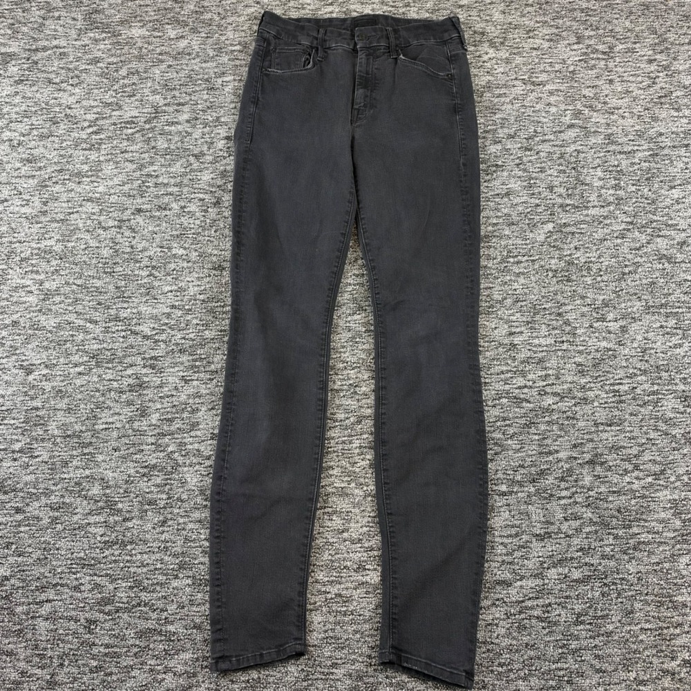 MOTHER The Looker Jeans Womens 26 Not Guilty Black Skinny Stretch Denim